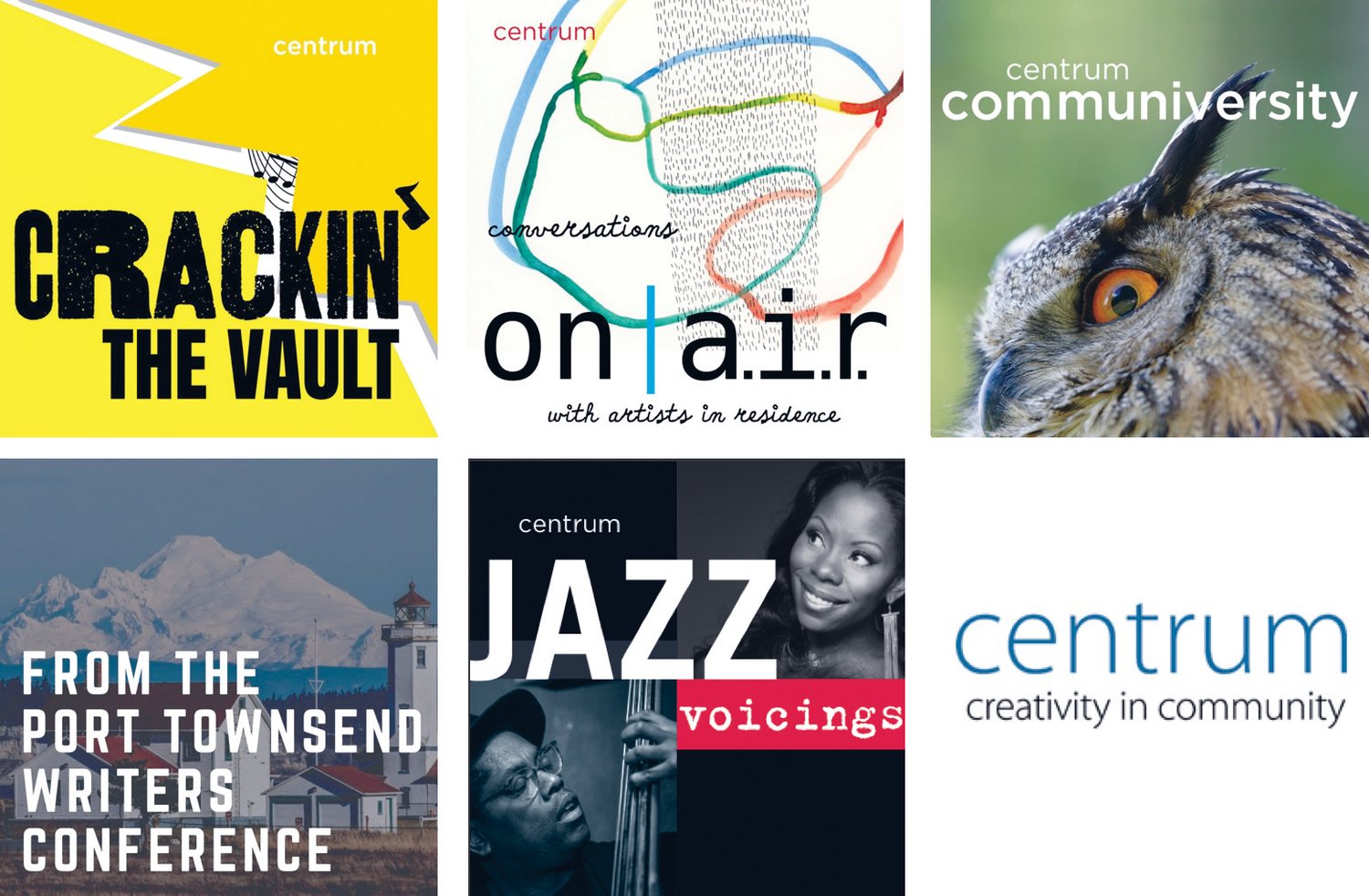Centrum is launching a new podcast series highlighting art and the artistic process through the lenses of music, writing, visual arts, and general conversations.